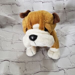 Ganz Webkinz Bulldog Plush 7-inch Stuffed Animal Toy Brown White